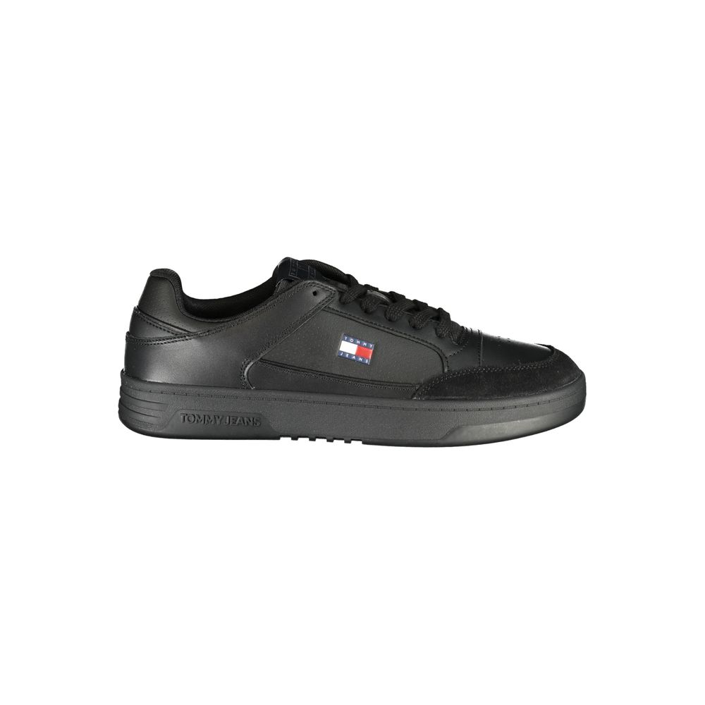 Tommy Hilfiger Black Polyurethane Men's Sneaker