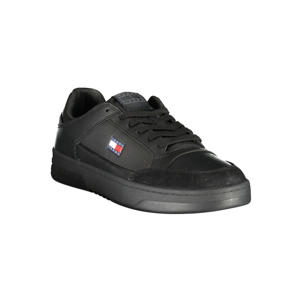Tommy Hilfiger Black Polyurethane Men's Sneaker