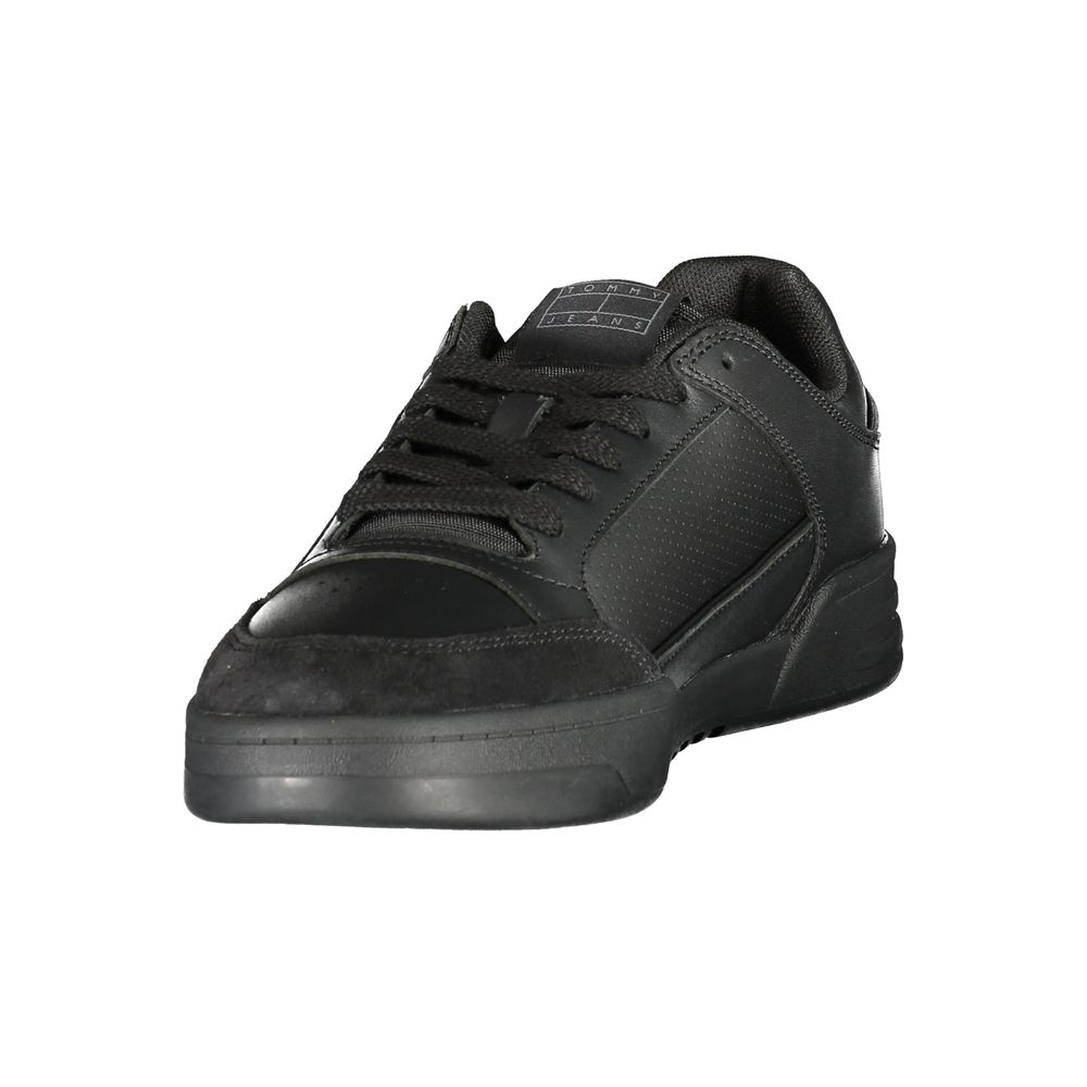 Tommy Hilfiger Black Polyurethane Men's Sneaker