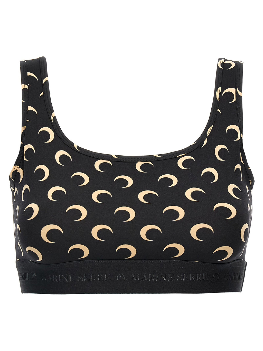 Marine Serre Black Polyamide Sport Bra