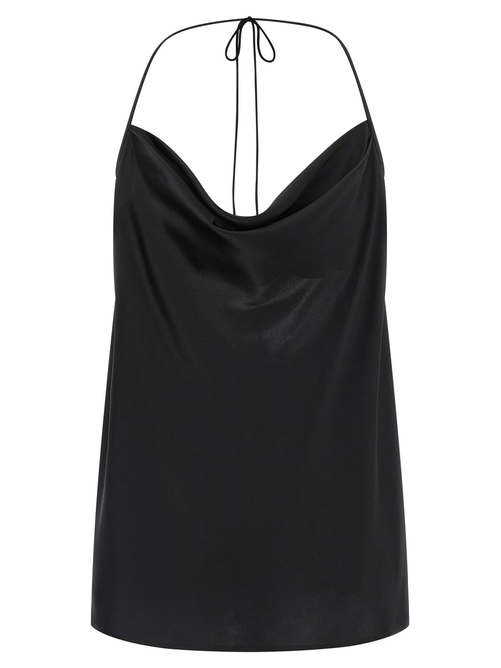 Valentino Garavani Black Silk Tank Tops