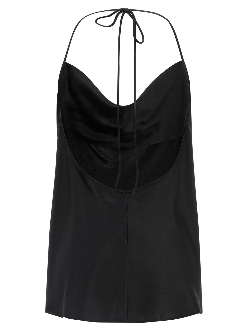 Valentino Garavani Black Silk Tank Tops