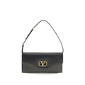 Valentino Garavani Black Calf Leather Bos Taurus Shoulder Bag