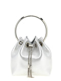 Jimmy Choo Silver Lamb Leather Handbag