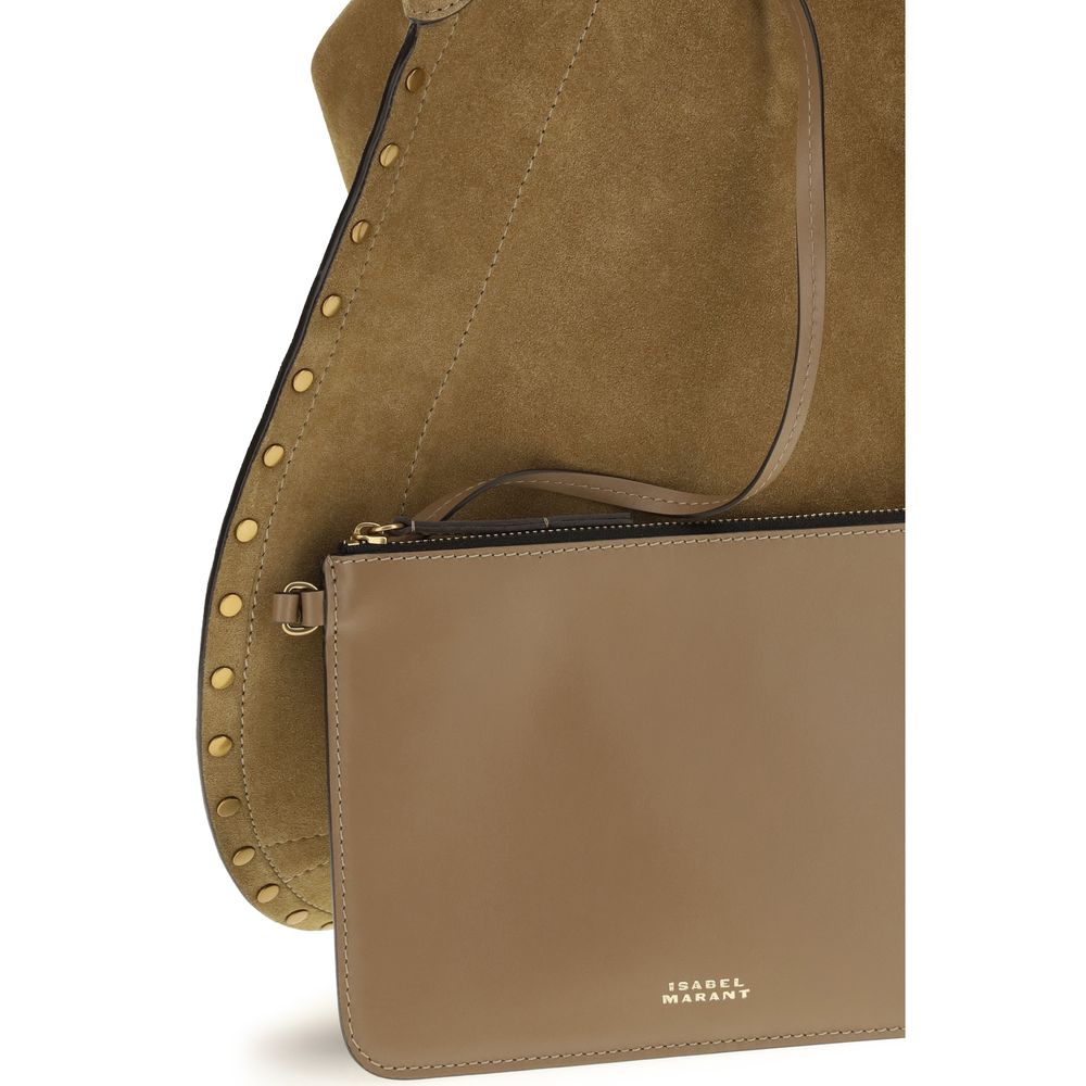 Isabel Marant Brown Calf Leather Bos Taurus Shoulder Bag