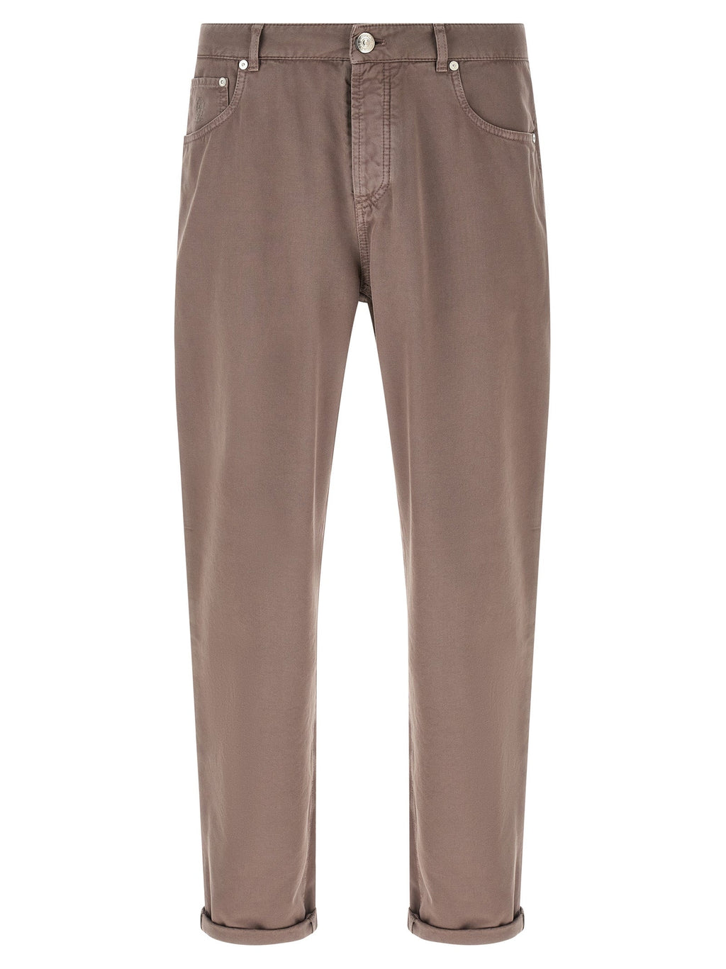 Brunello Cucinelli Brown Cotton Casual Pants