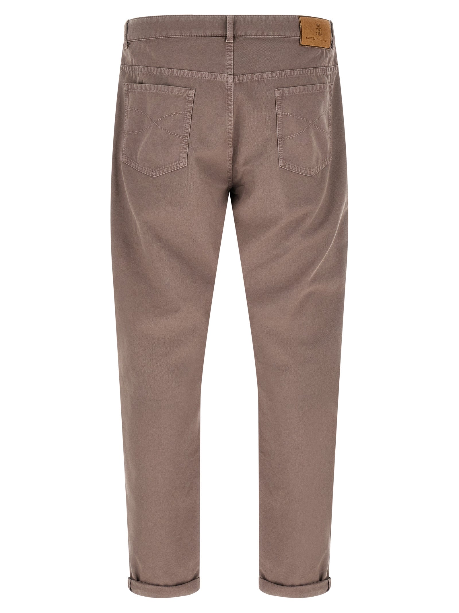 Brunello Cucinelli Brown Cotton Casual Pants