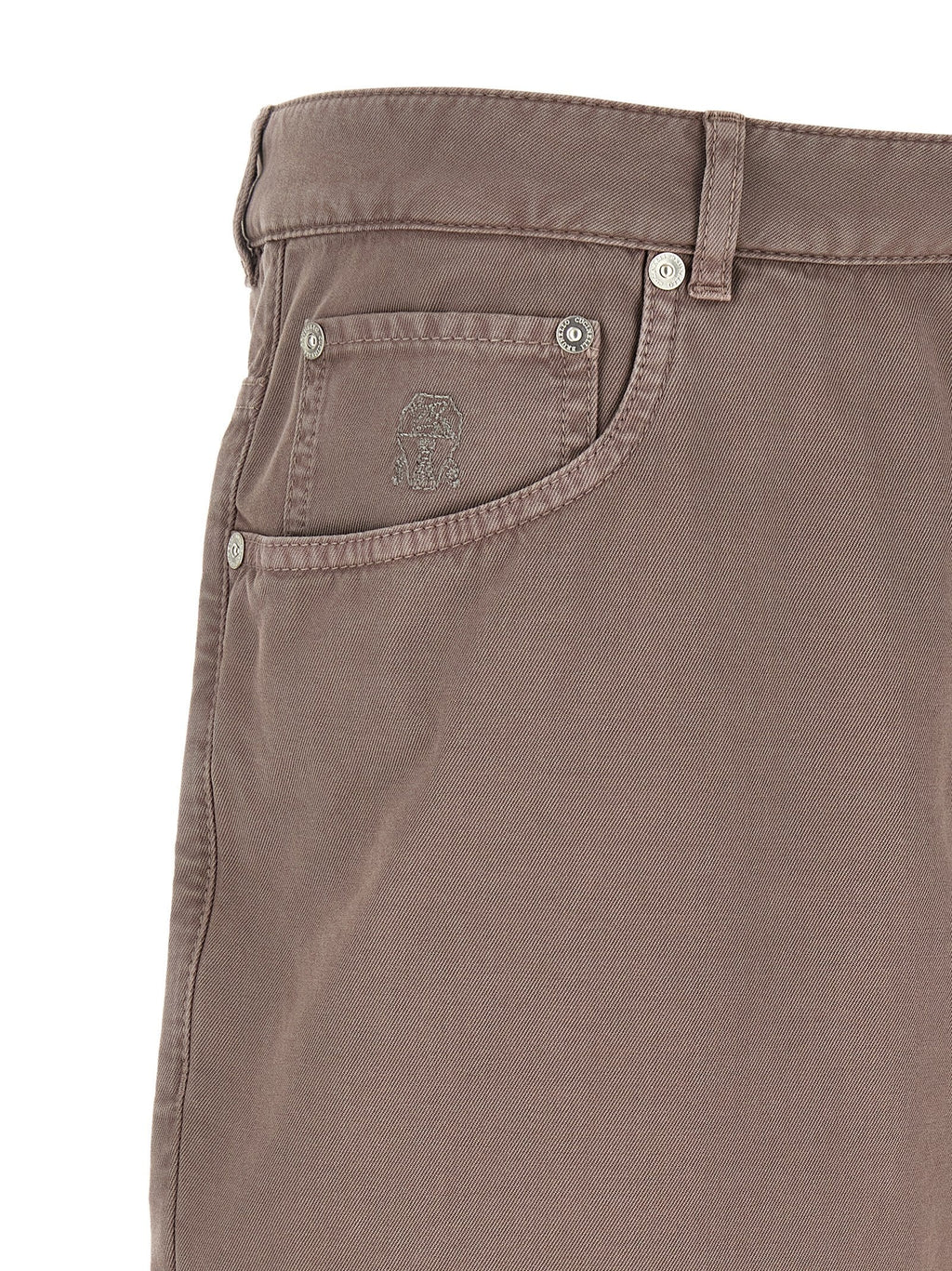 Brunello Cucinelli Brown Cotton Casual Pants