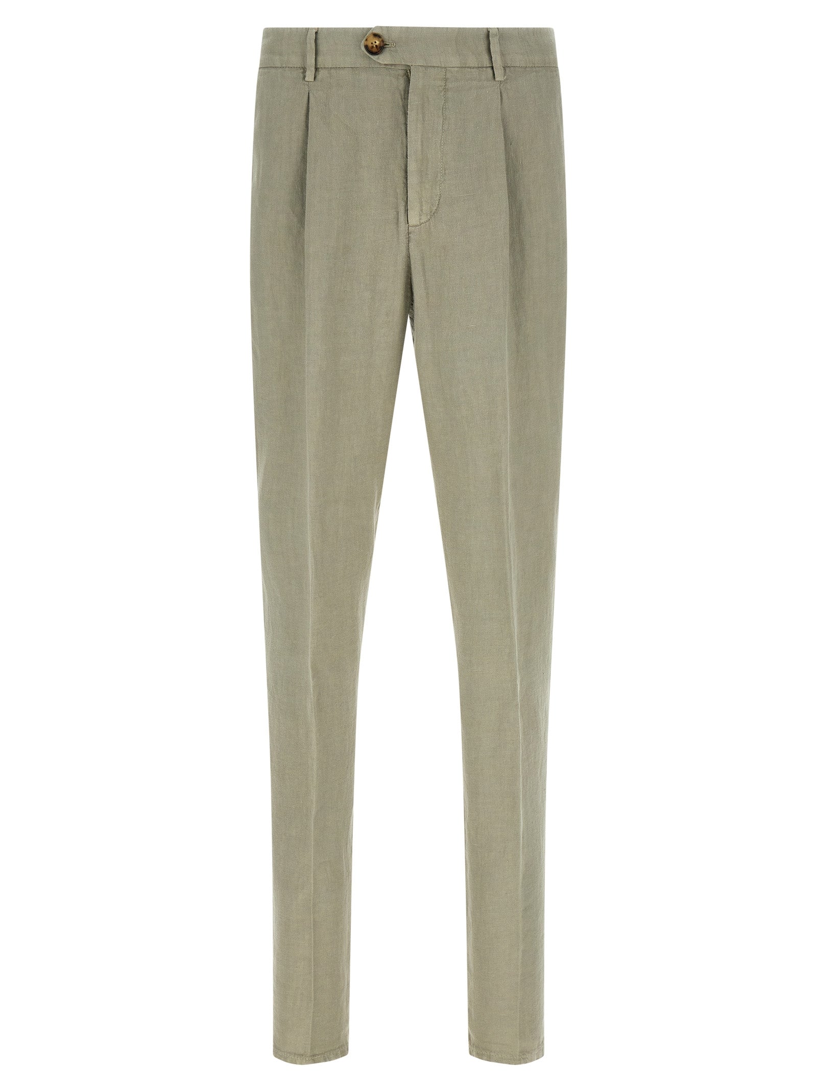Brunello Cucinelli Bicolor Linen Casual Pants