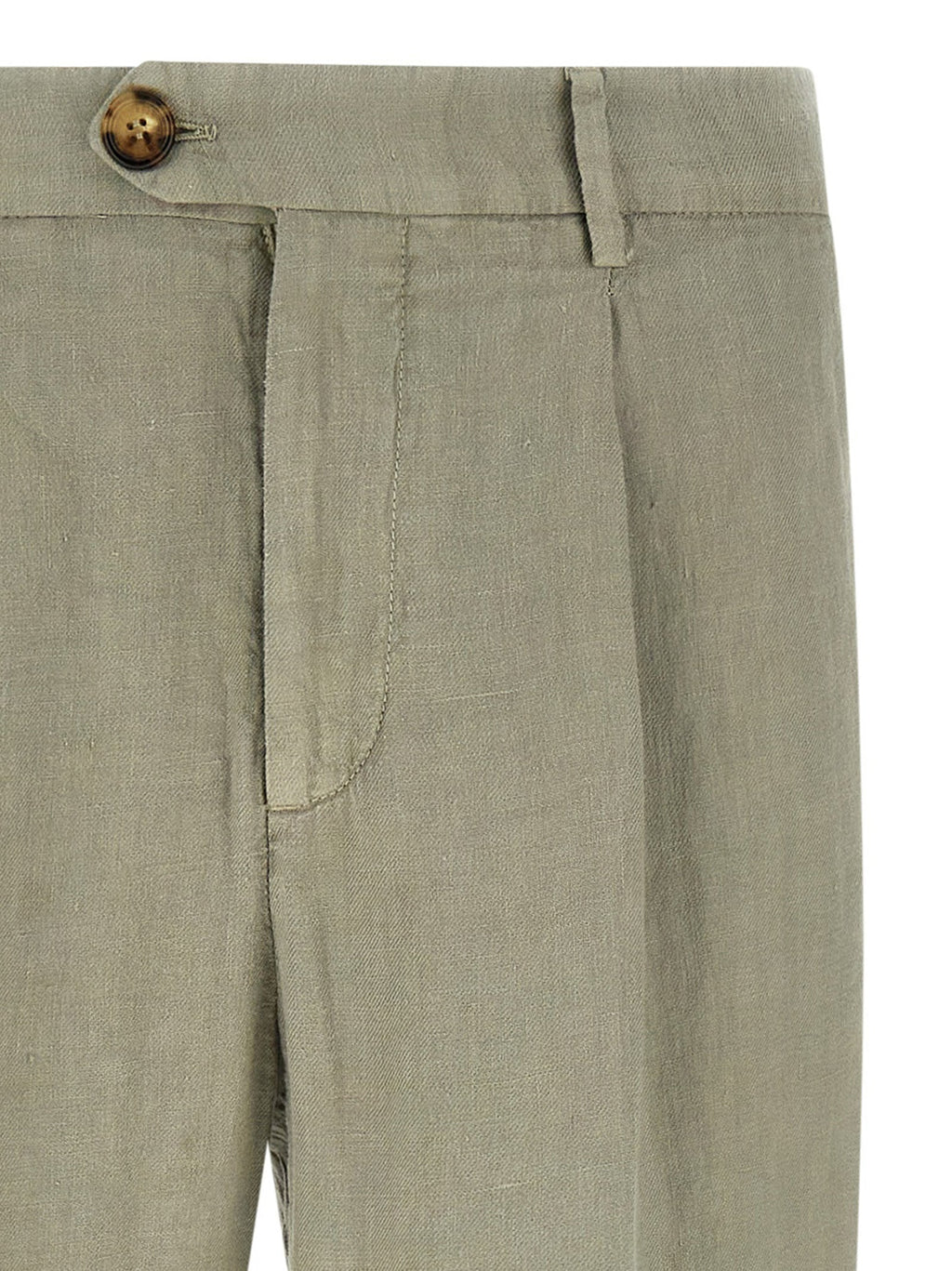 Brunello Cucinelli Bicolor Linen Casual Pants