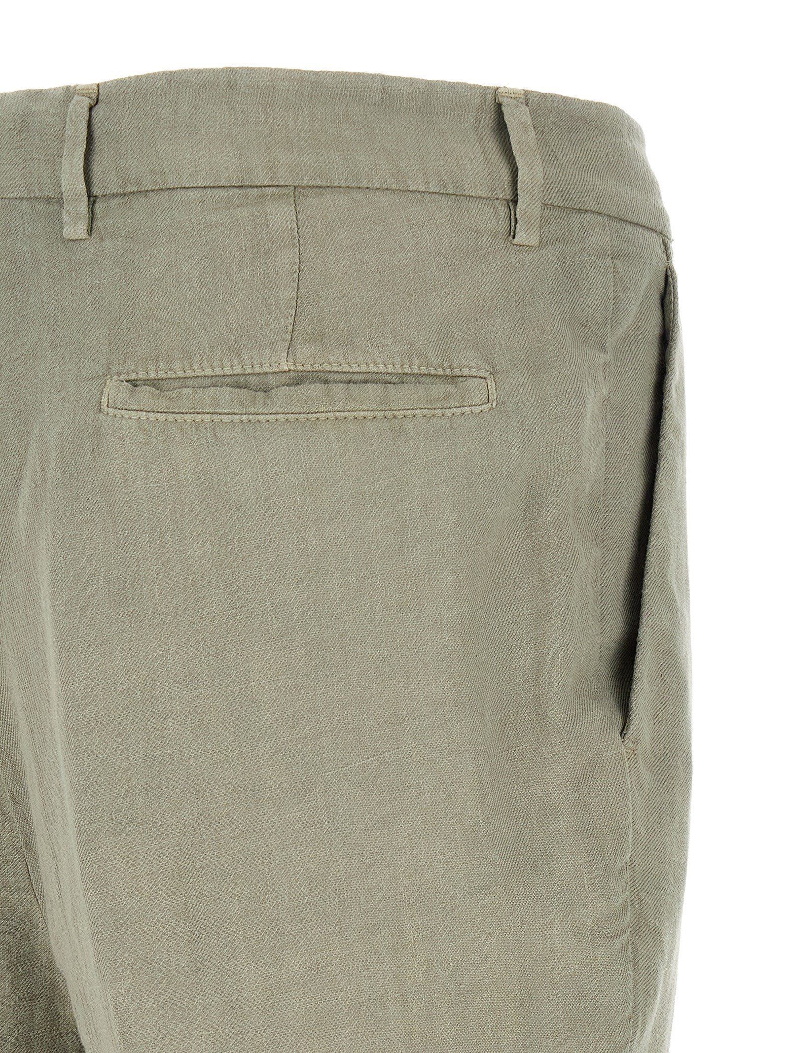 Brunello Cucinelli Bicolor Linen Casual Pants