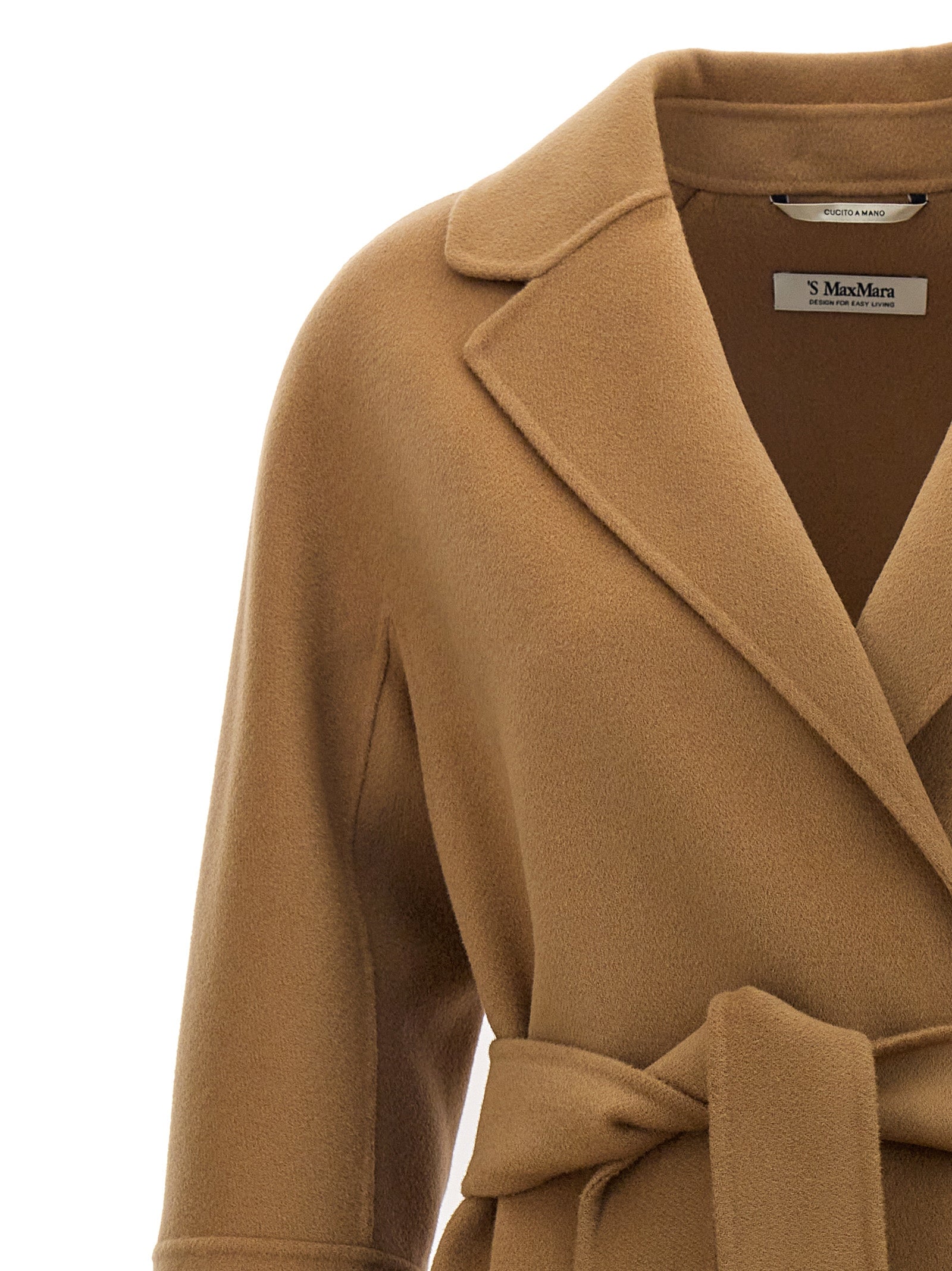 'S Max Mara Beige Wool Coat