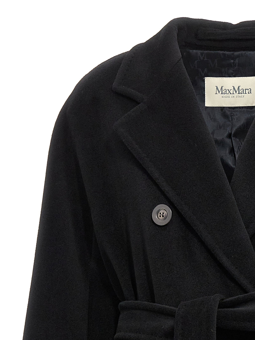 Max Mara Black Virgin Wool Coat