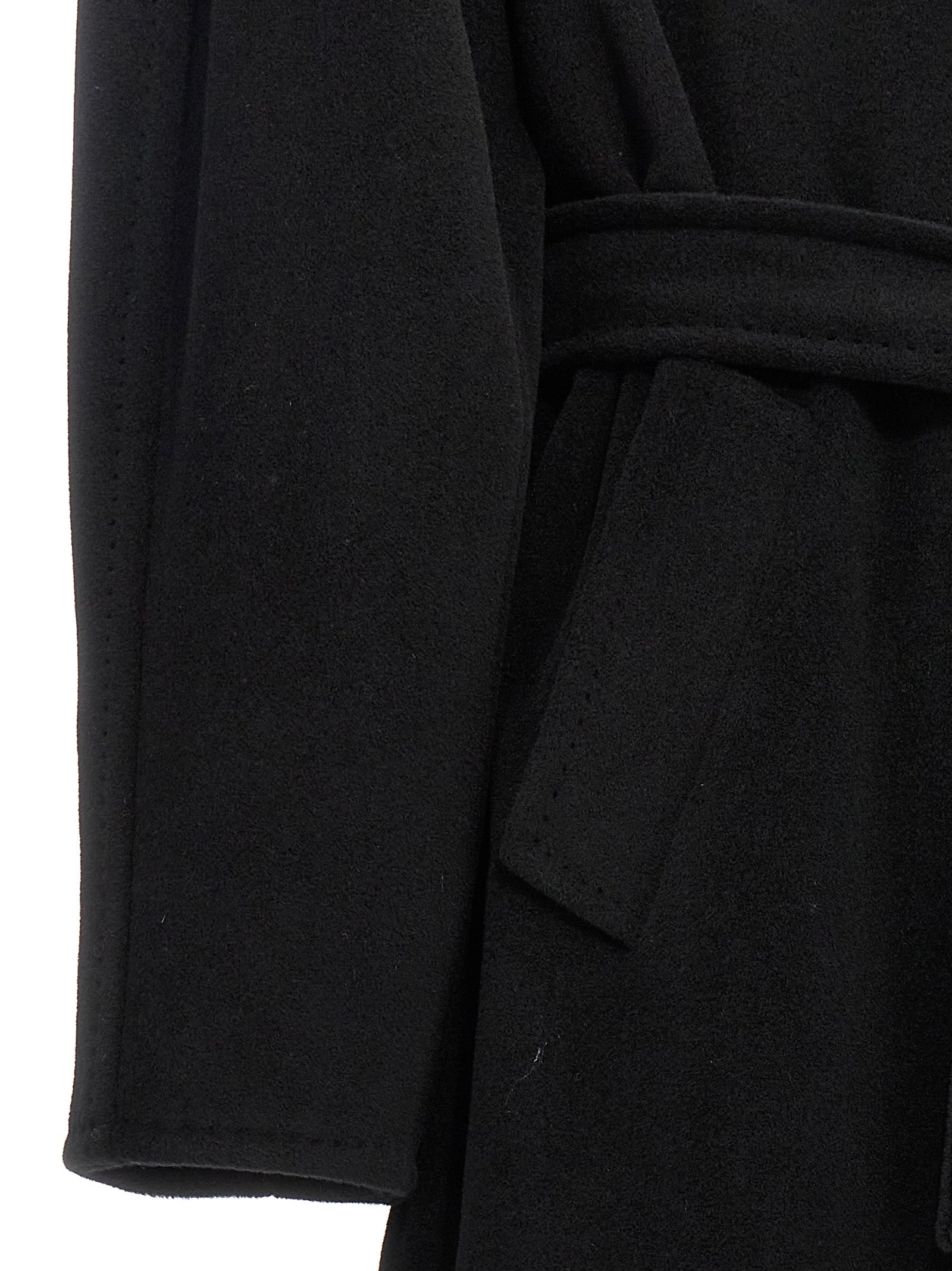 Max Mara Black Virgin Wool Coat