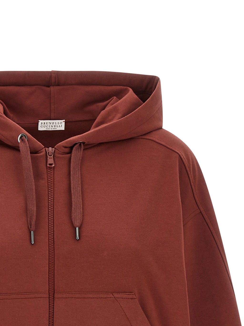 Brunello Cucinelli Bordeaux Cotton Sweatshirt