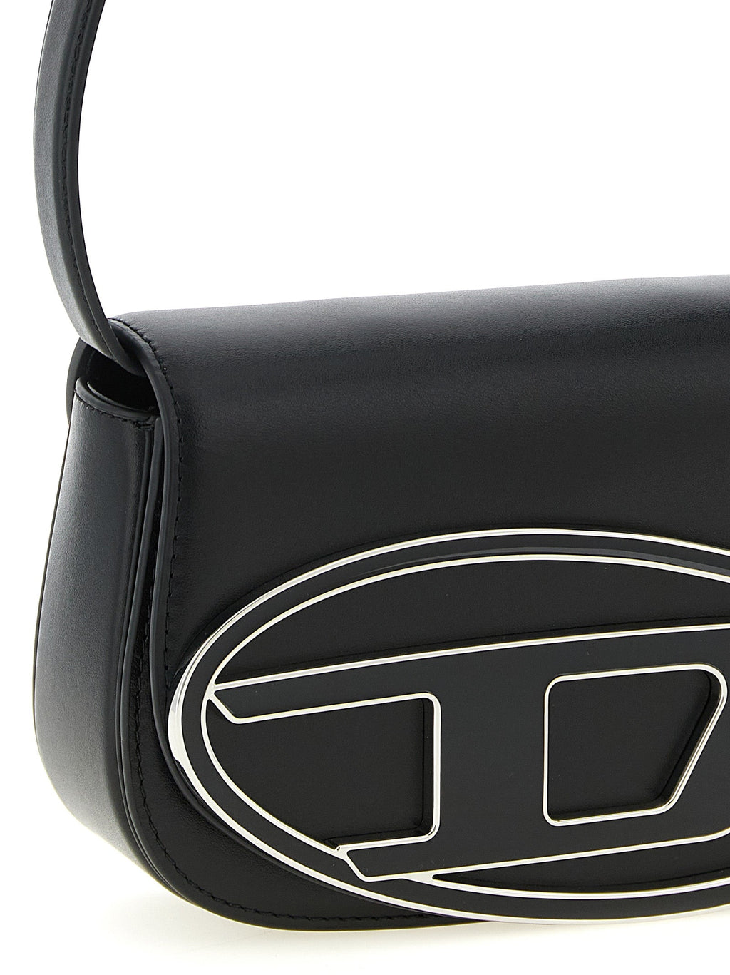 Diesel Black Cowhide Shoulder Bag