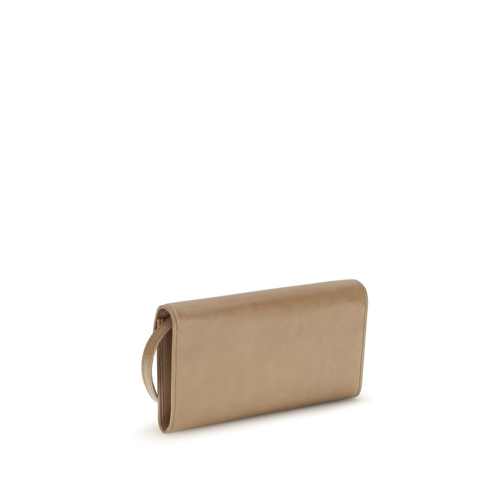 Miu Miu Beige Calf Leather Bos Taurus Clutch Bag