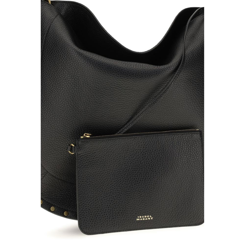 Isabel Marant Black Calf Leather Bos Taurus Shoulder Bag