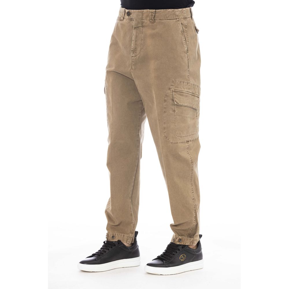 Peserico Brown Cotton Men Pant