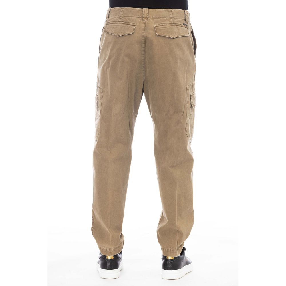 Peserico Brown Cotton Men Pant