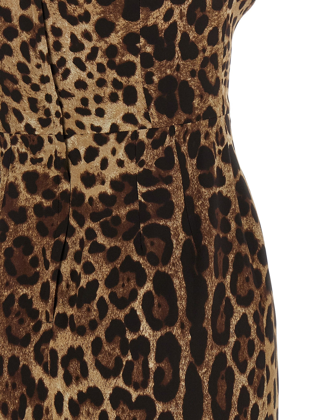 Dolce & Gabbana Brown Silk Midi Dress Dolce & Gabbana