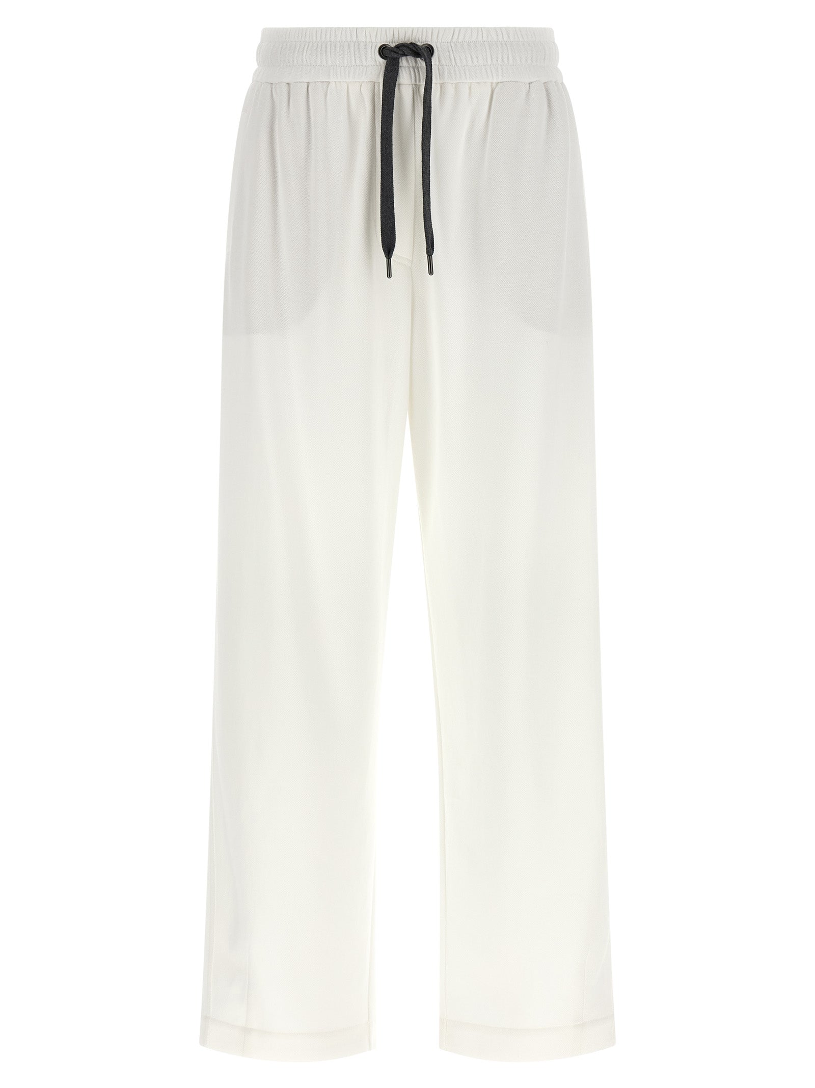 Brunello Cucinelli White Cotton Joggers (Workout Pants)