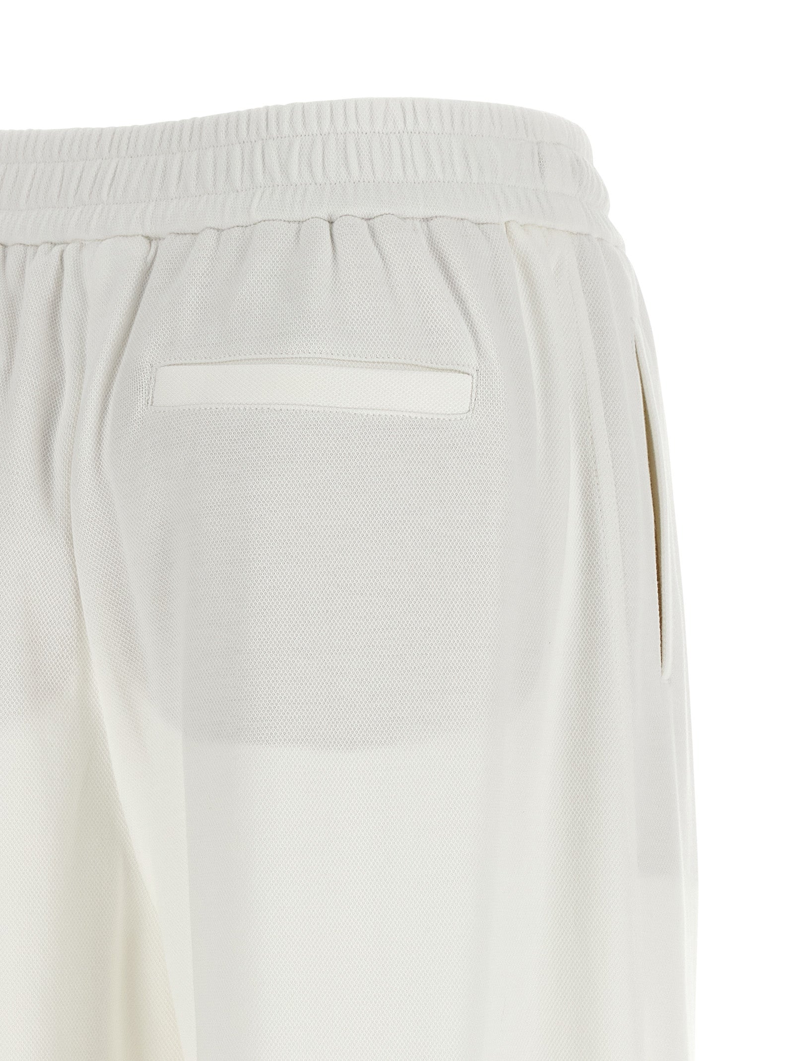 Brunello Cucinelli White Cotton Joggers (Workout Pants)