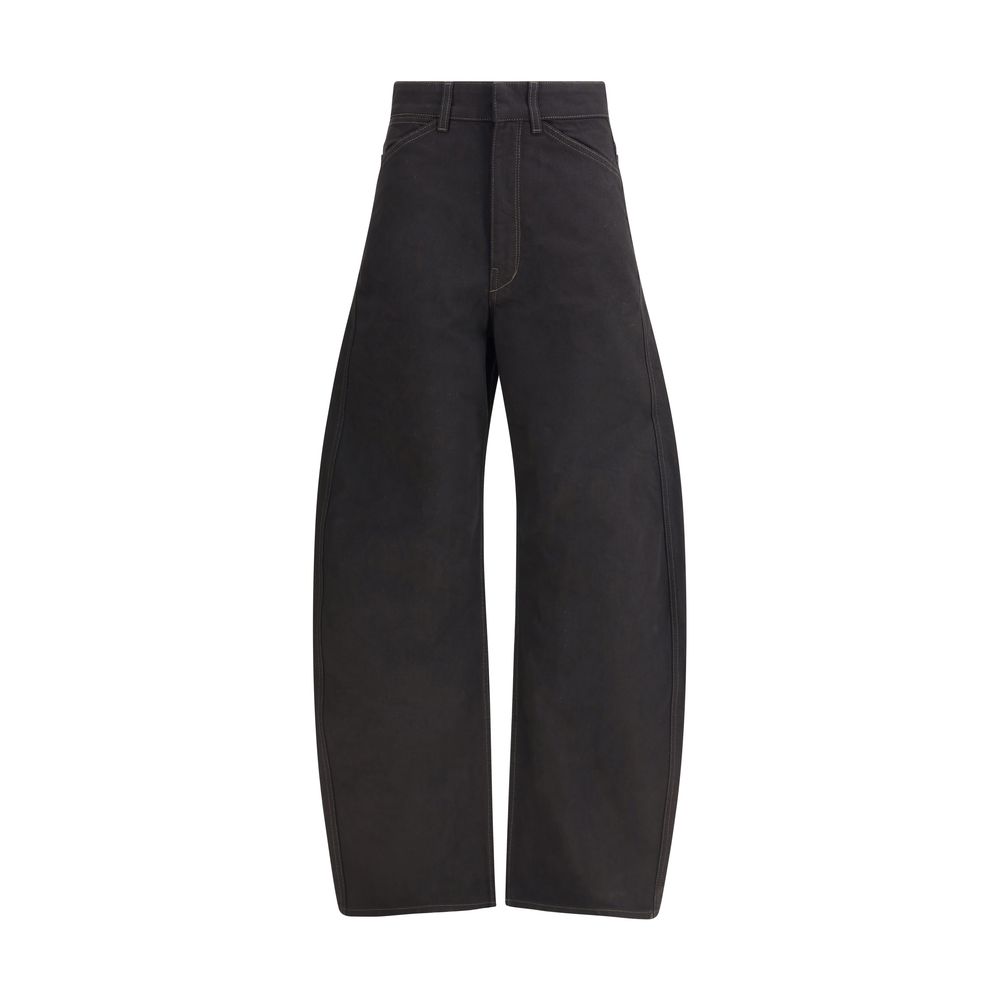 Lemaire Black Cotton Casual Pants