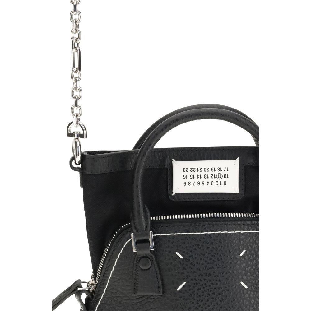 Maison Margiela Black Calf Leather Bos Taurus Handbag