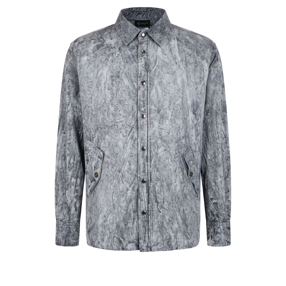 Mr&Mrs Italy Grey Viscose Men Shirt