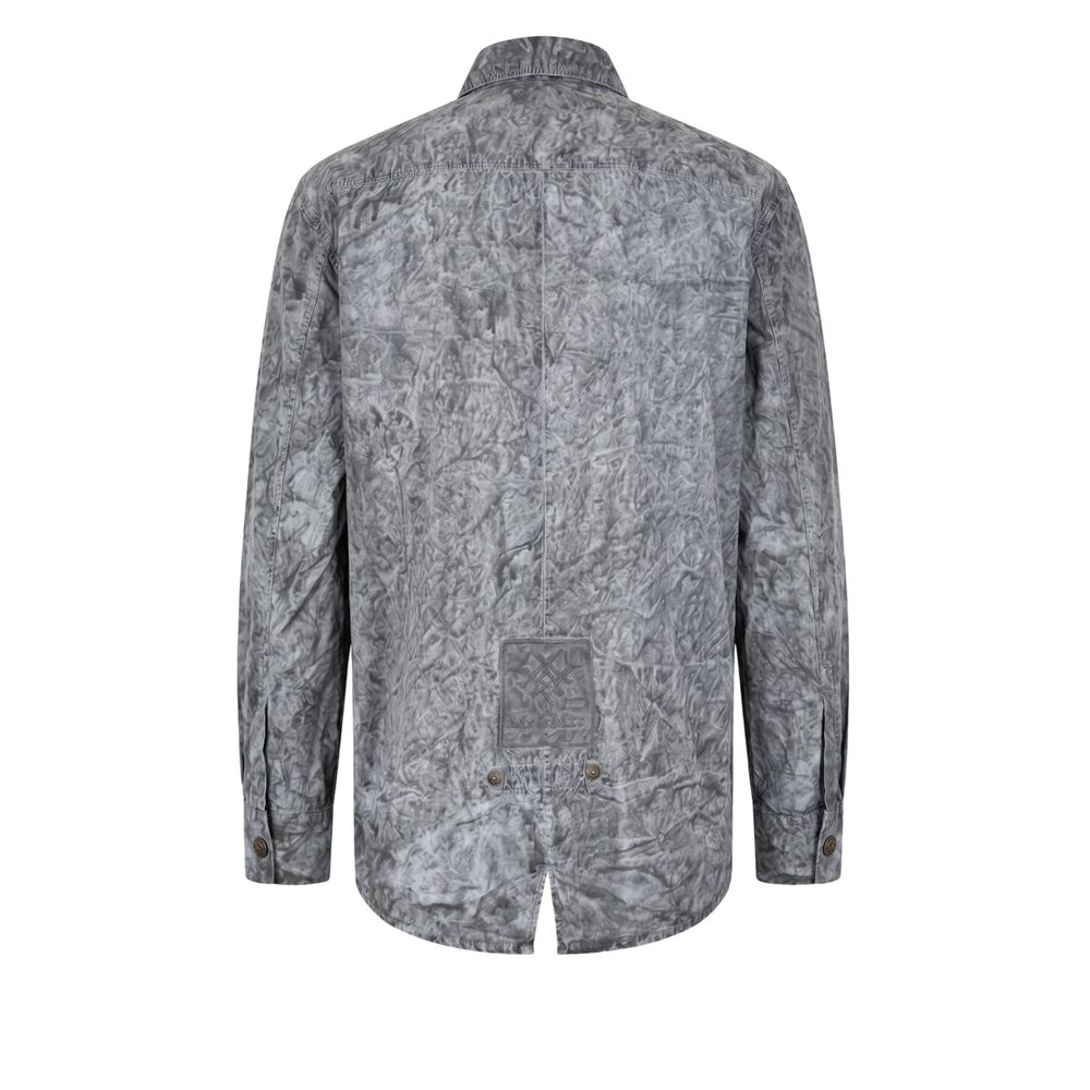 Mr&Mrs Italy Grey Viscose Men Shirt