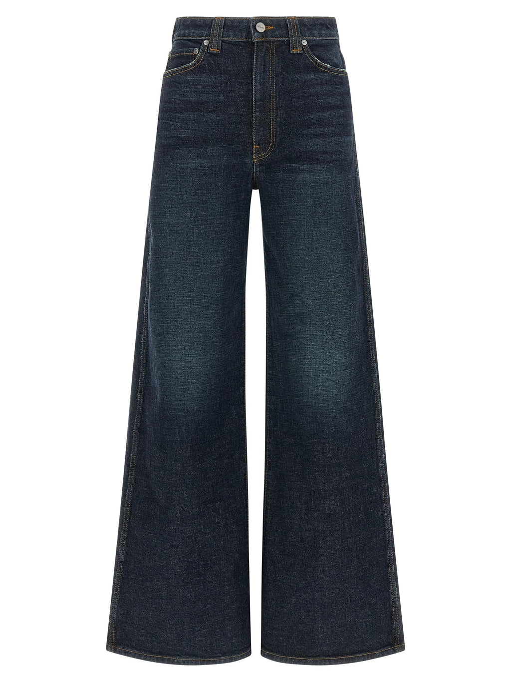 Khaite Blue Cotton Flared Jeans