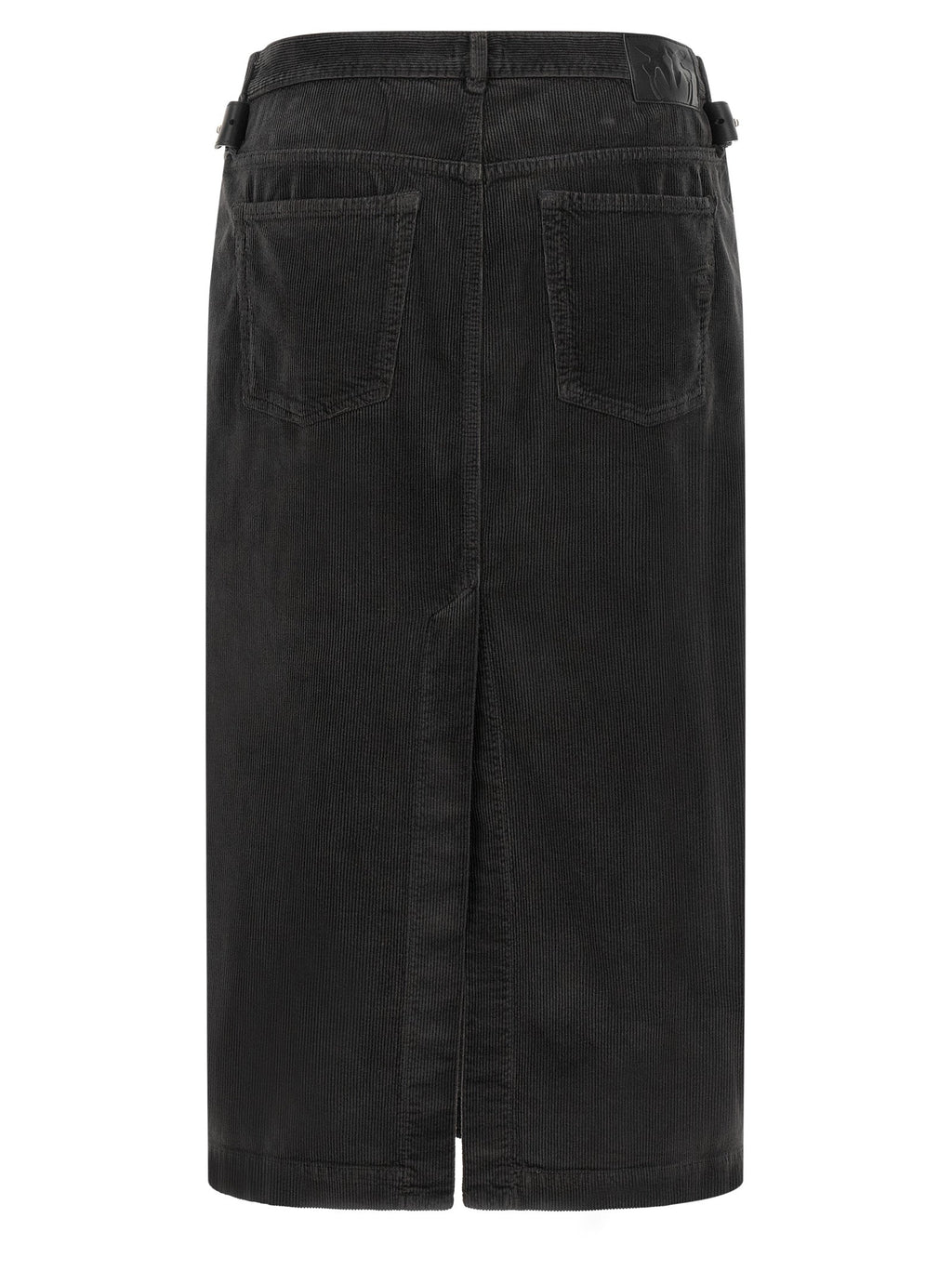 PINKO Black Cotton Midi Skirt