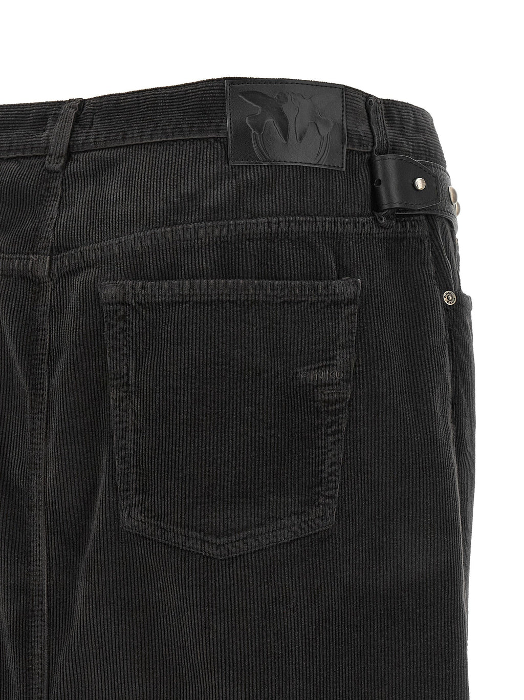 PINKO Black Cotton Midi Skirt