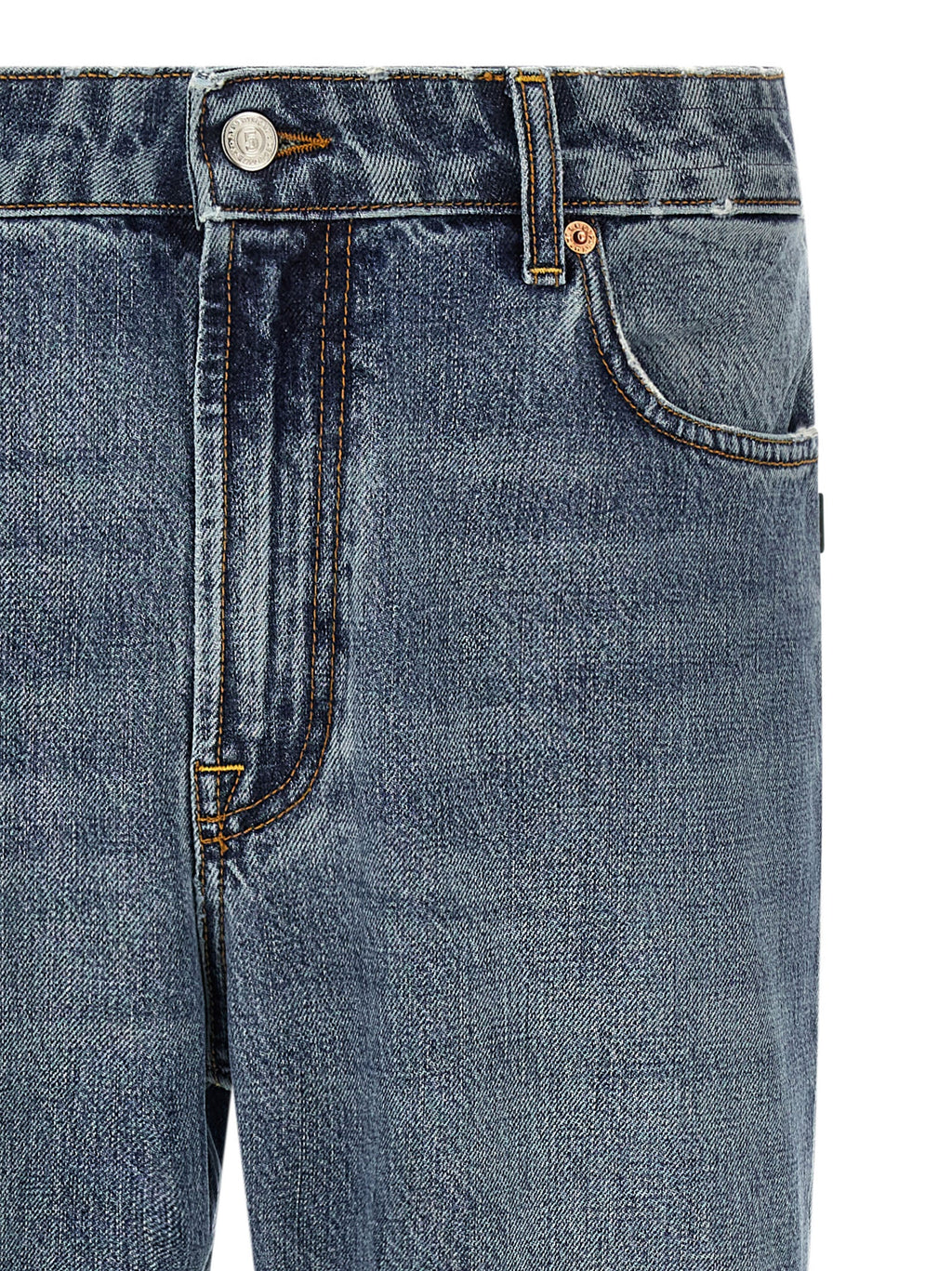 Department 5 Blue Cotton Relaxed Fit Jeans