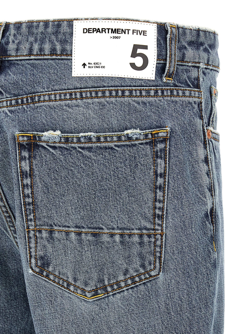 Department 5 Blue Cotton Relaxed Fit Jeans