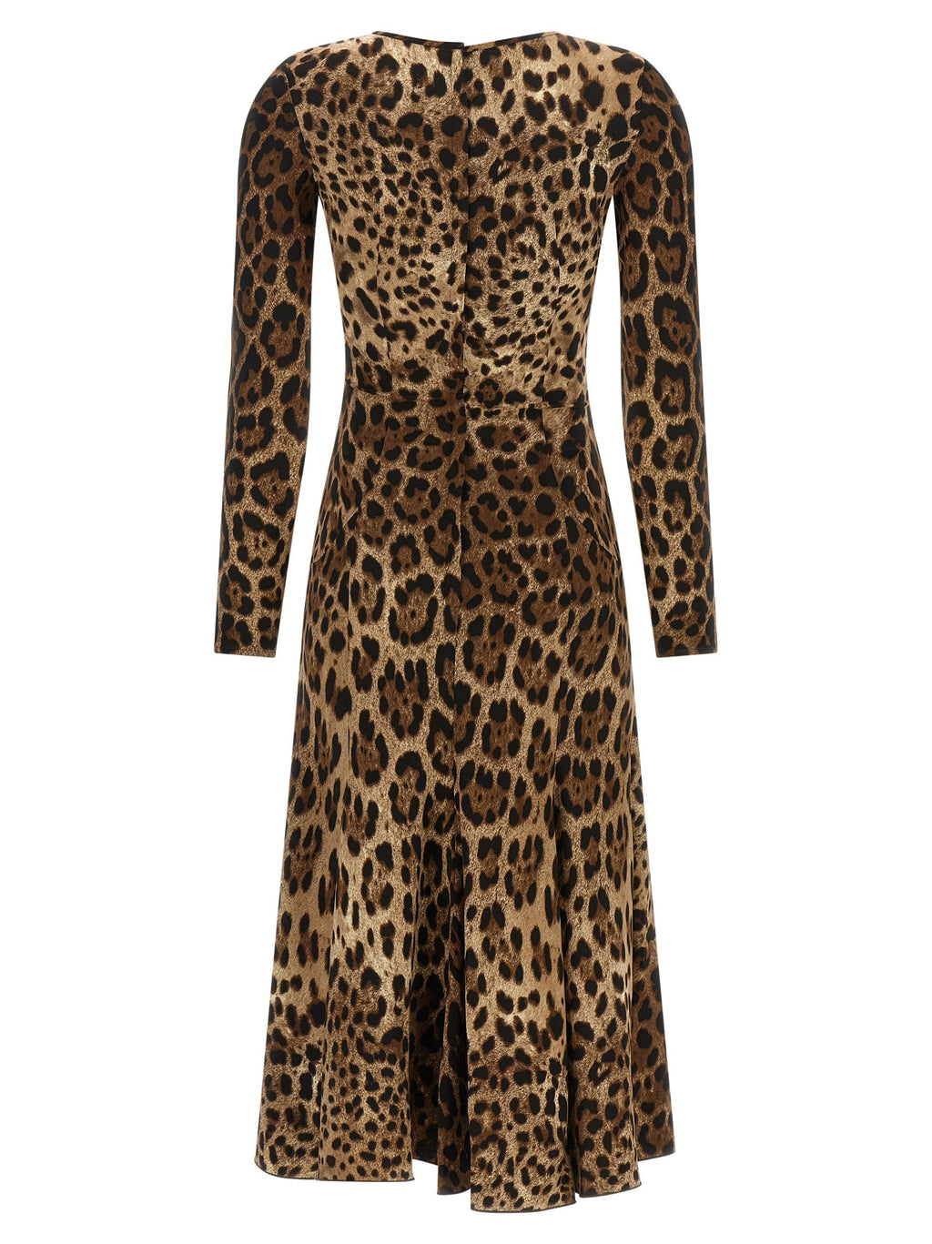 Dolce & Gabbana Brown Viscose Midi Dress