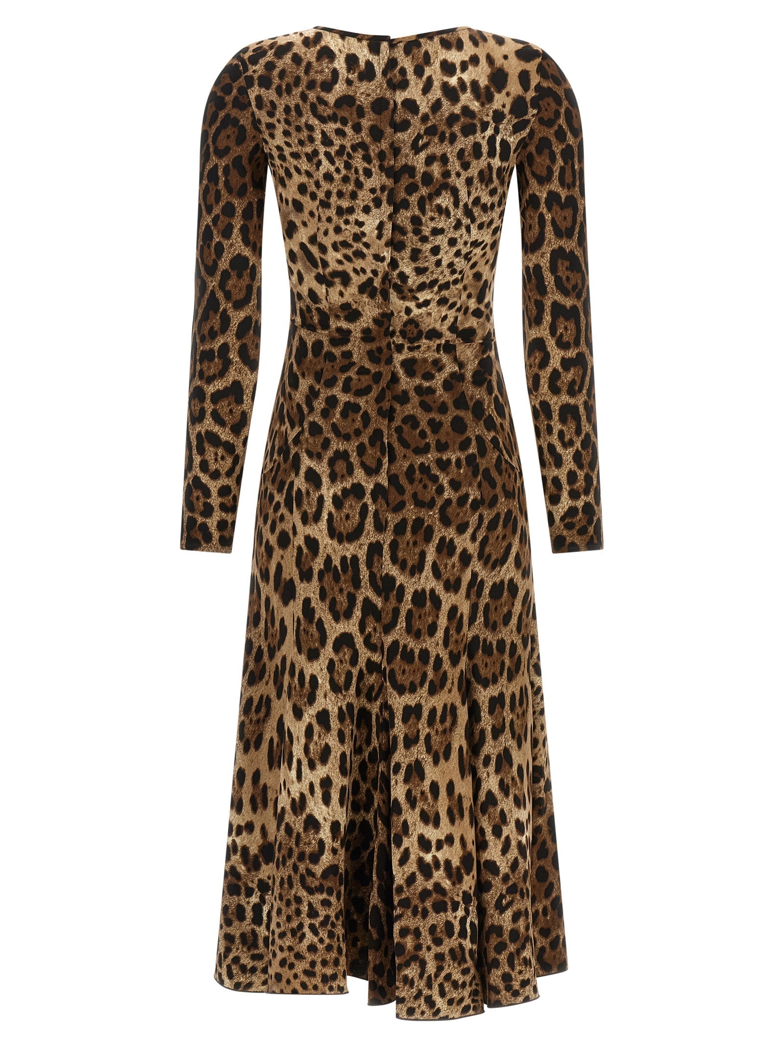 Dolce & Gabbana Brown Viscose Midi Dress