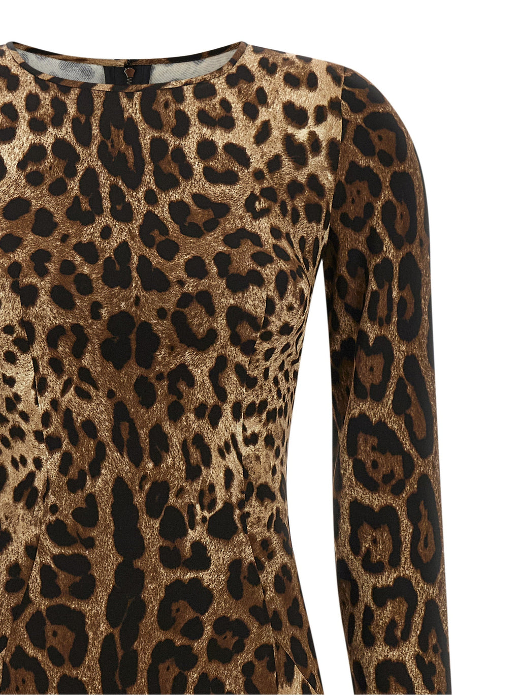 Dolce & Gabbana Brown Viscose Midi Dress