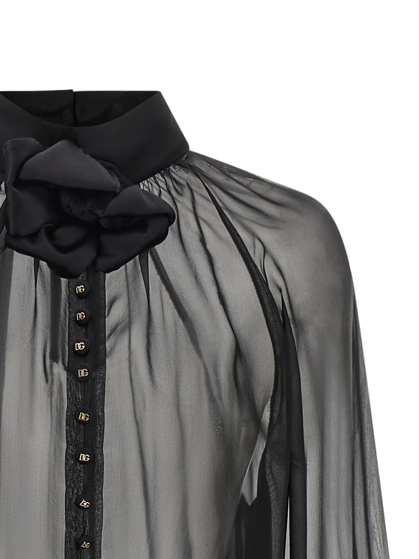 Dolce & Gabbana Black Silk Blouse