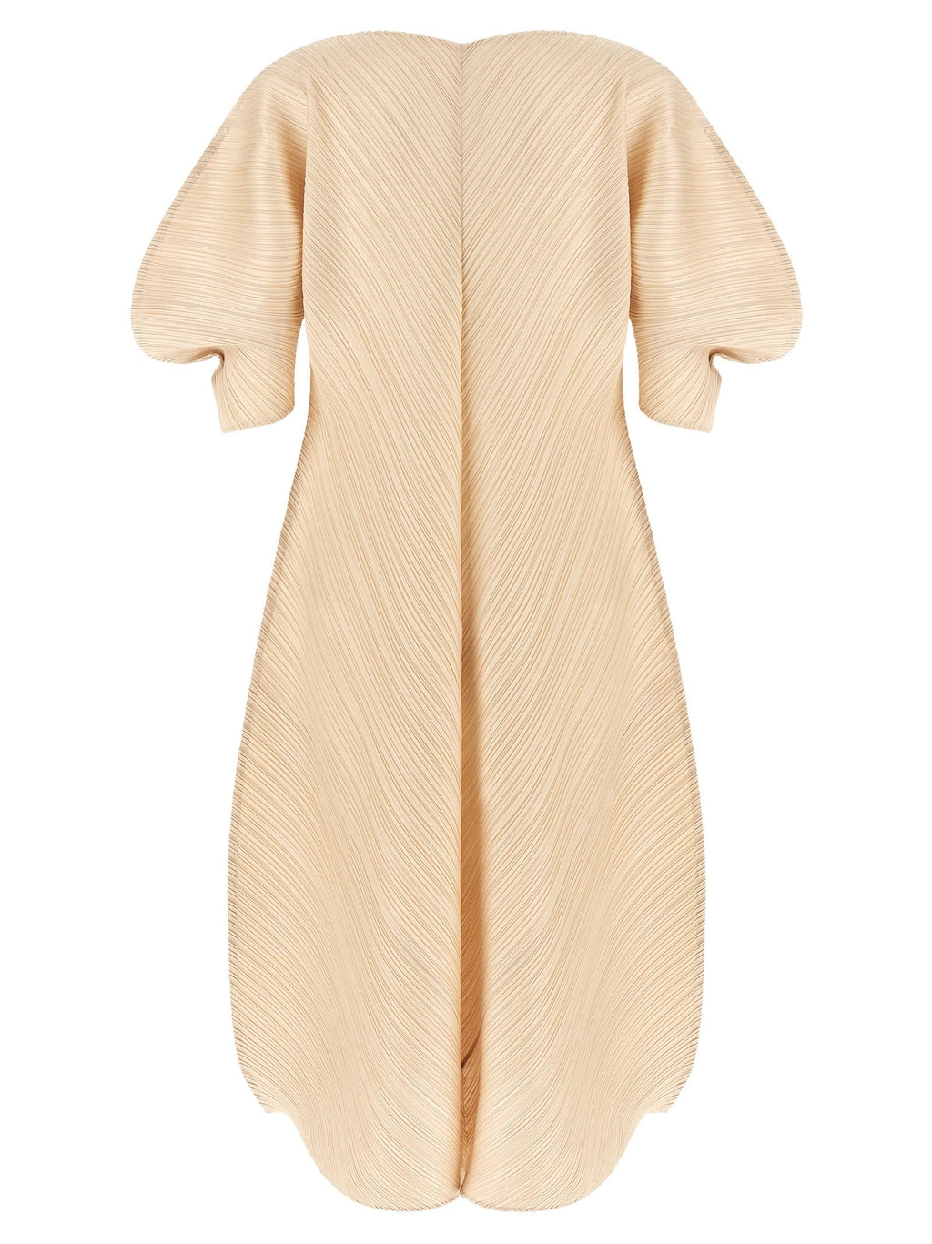 PLEATS PLEASE ISSEY MIYAKE Beige Polyester Midi Dress