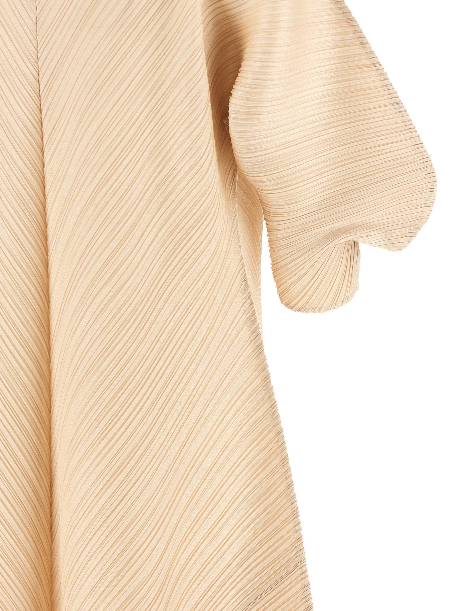 PLEATS PLEASE ISSEY MIYAKE Beige Polyester Midi Dress