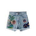 Mr&Mrs Italy Blue Cotton Women's Short