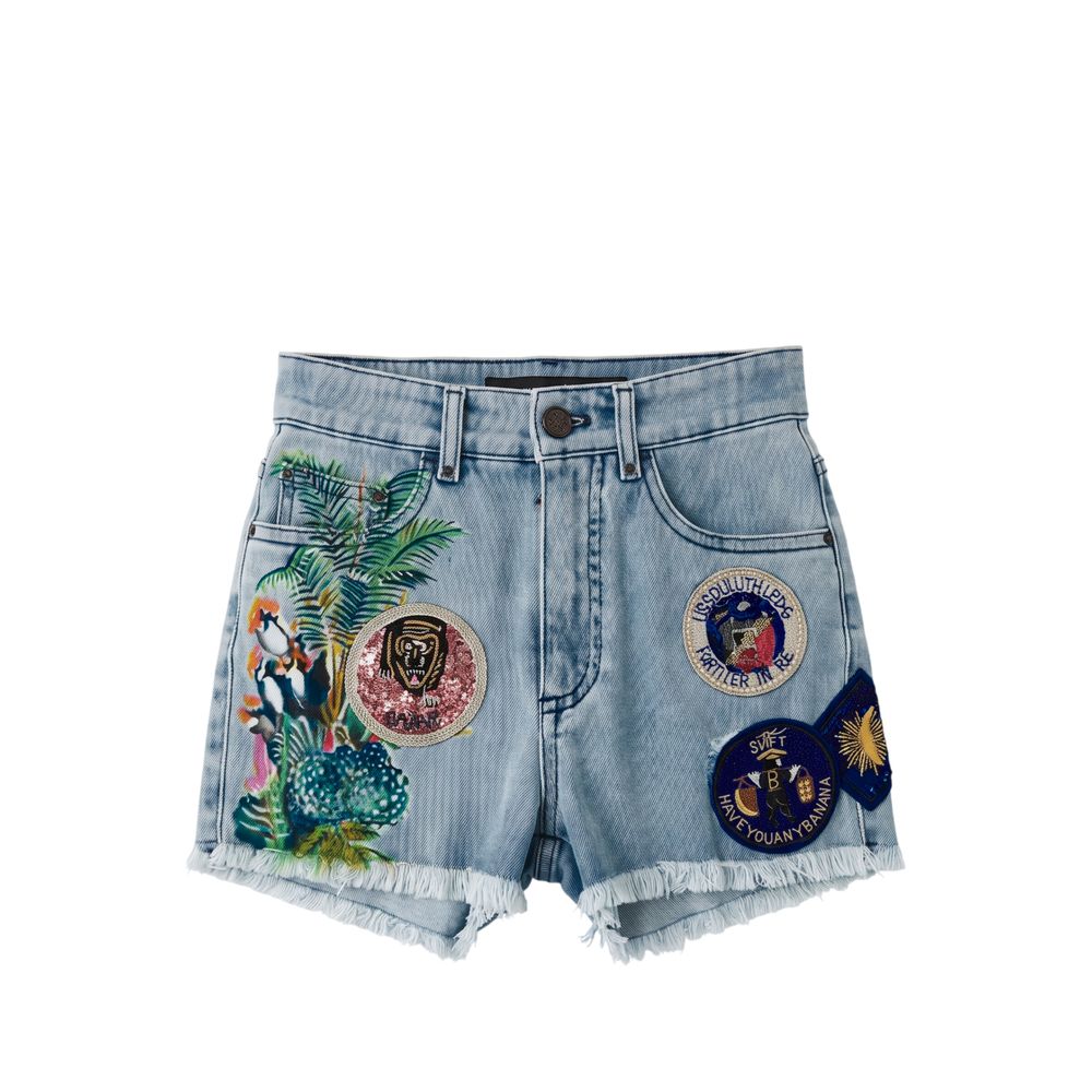 Mr&Mrs Italy Blue Cotton Women's Short