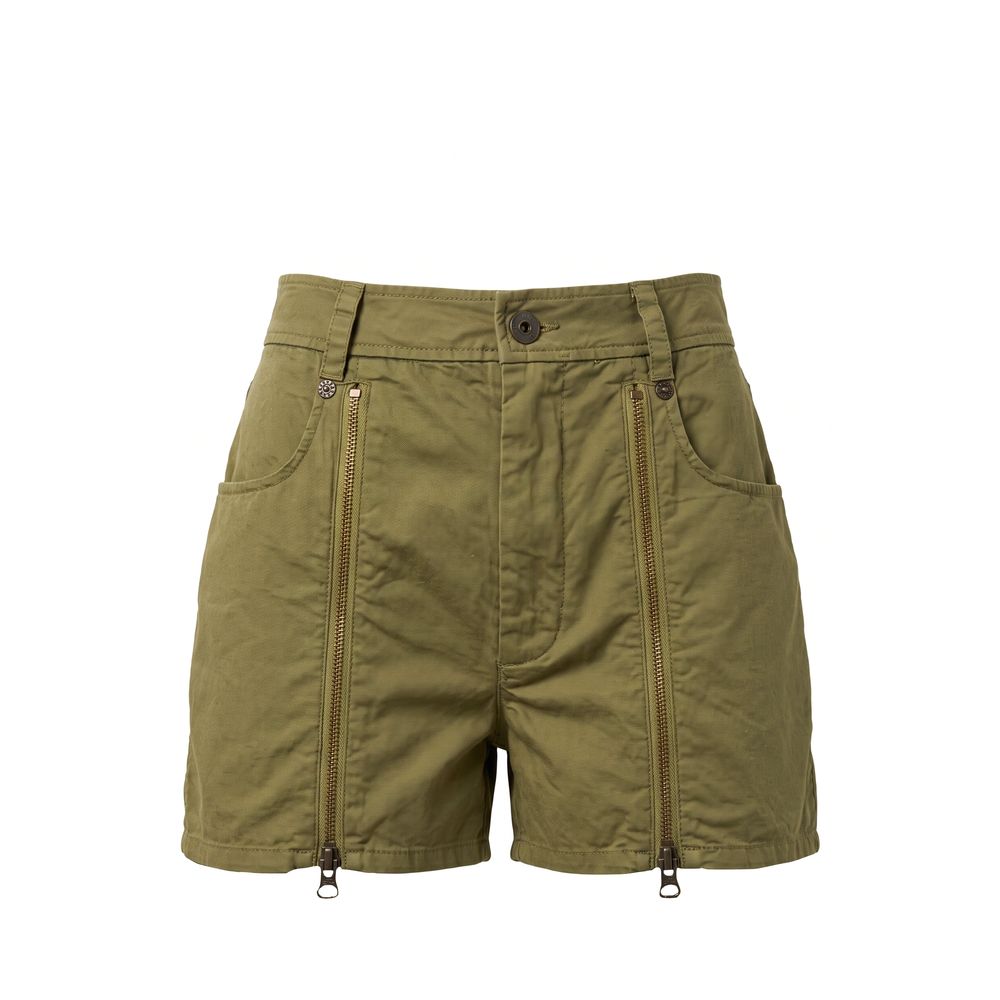 Mr&Mrs Italy Green Cotton Women Shorts