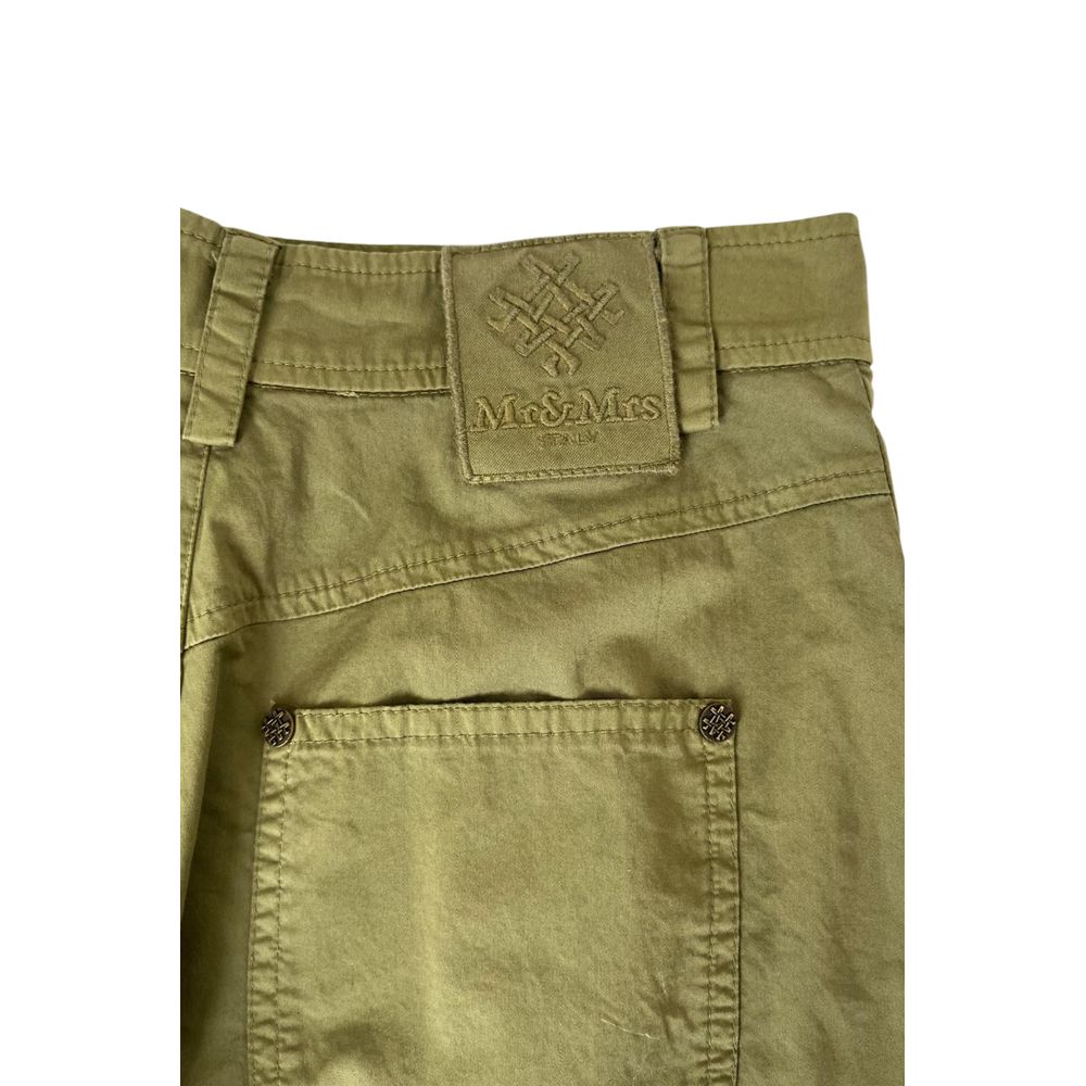 Mr&Mrs Italy Green Cotton Women Shorts