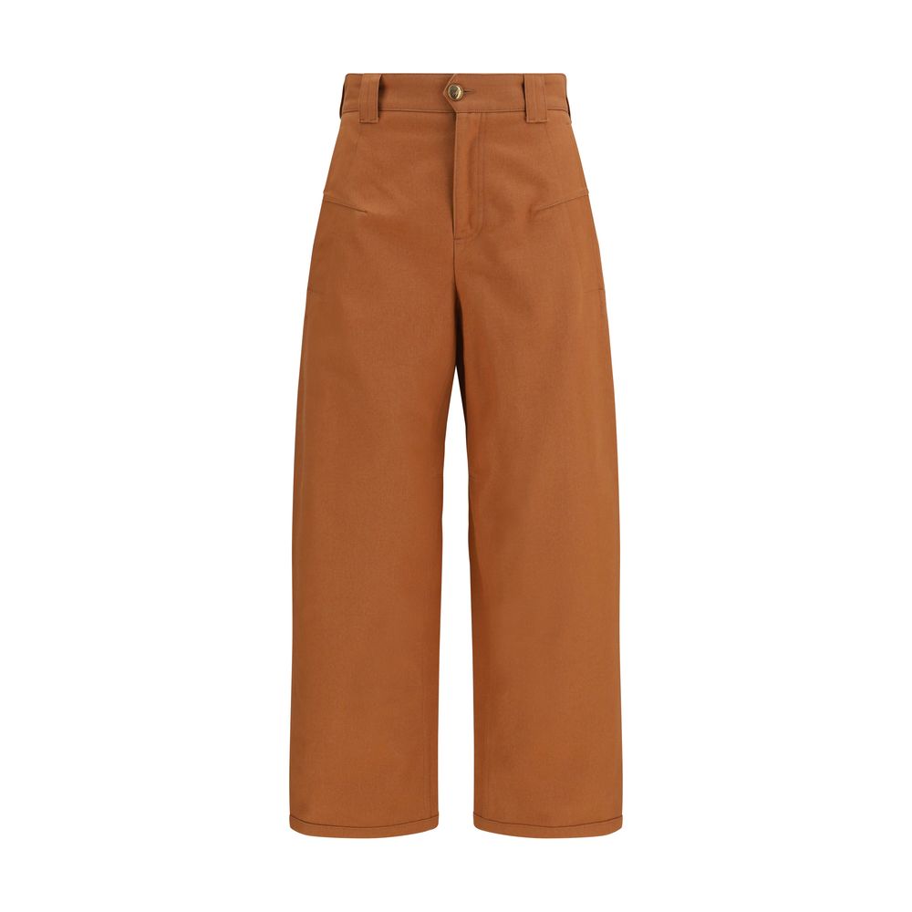 Chloé Orange Cotton Casual Pants