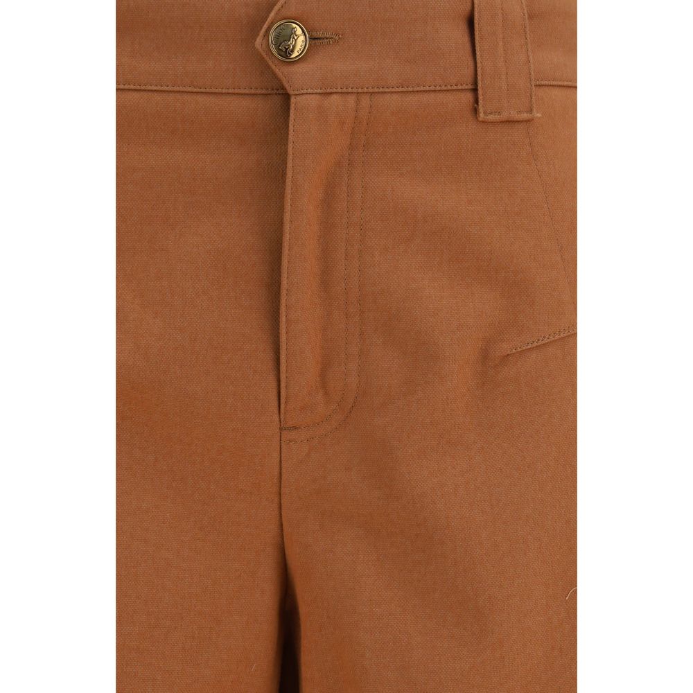 Chloé Orange Cotton Casual Pants