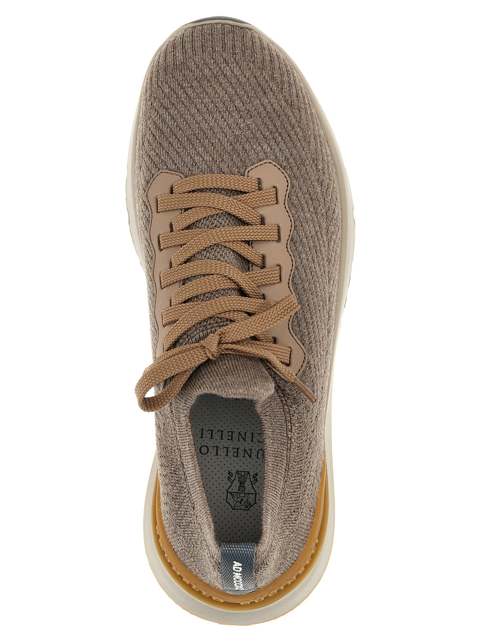 Brunello Cucinelli Gray Wool Low Top Sneakers
