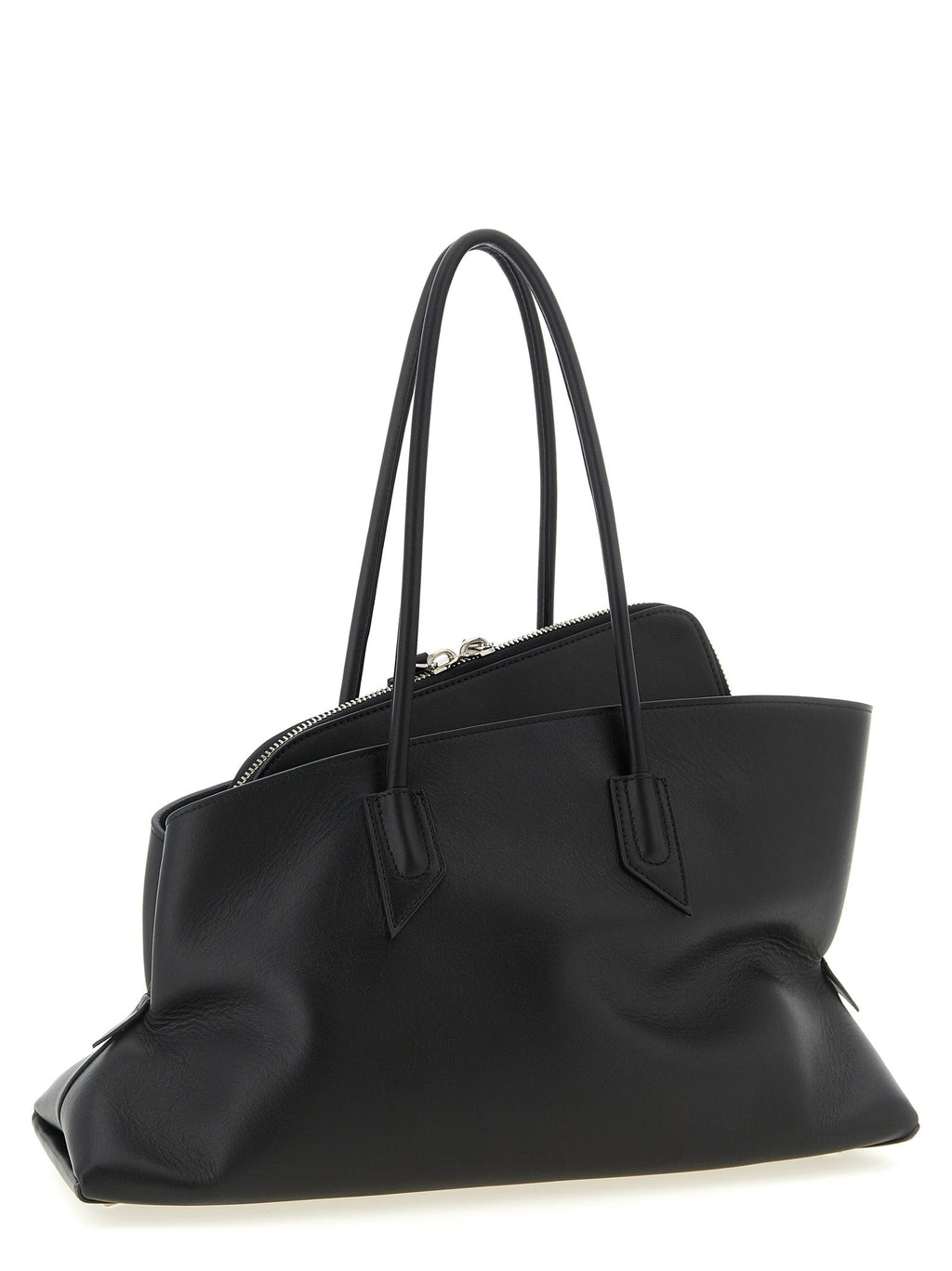 The Attico Black Calfskin Shoulder Bag The Attico
